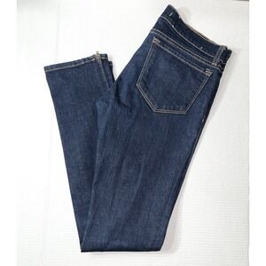J Brand Jeans Women's 28 Blue The Deal Pencil Leg Fit Zip Ankle‎ Academia Luxury